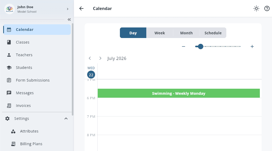 ClassBuddy Calendar Dashboard