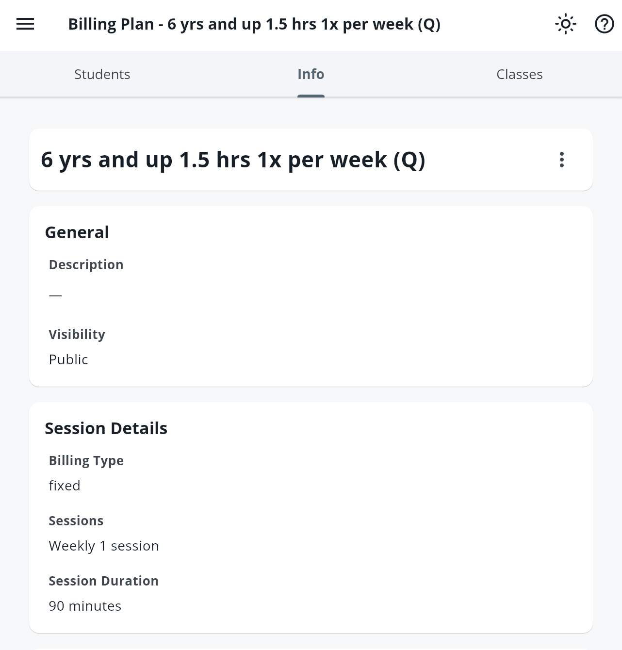 billing screenshot